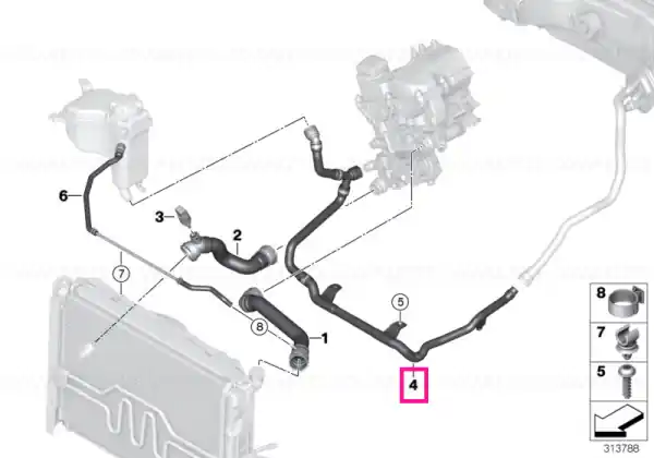 Conduct retur încălzitor-termstat - BMW Reducere