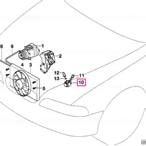 Conector furtun 108 C - BMW Plată securizată