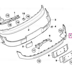 Ofertă de sezon Spoiler centru SCHWARZ - BMW - Mini