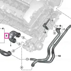 Conduct motor alimentare pompă răcire - BMW Preț promoțional