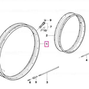 Jantă roată față, 2,50X19 MT H2 - BMW Motorrad Doar azi