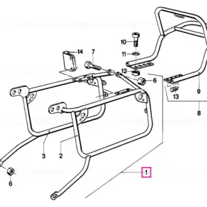 Set suport carcasă vercromat VERCHROMT - BMW Motorrad Disponibil imediat