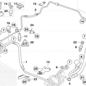 Conducta inalta presiune, compresor AC - condensator AC - BMW Seria 1 E82 E88; Seria 3 E90 E91 E92 E93; X1 E84 Promoție