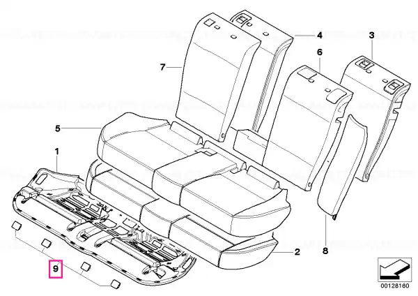 Retur gratuit Capac Isofix, SANDBEIGE - BMW