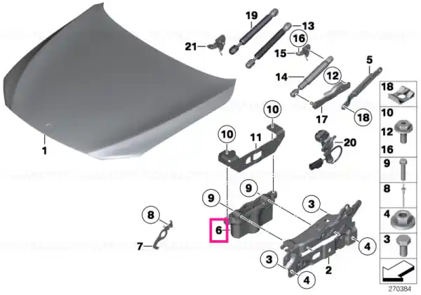Retur gratuit Actuator spate stânga - BMW