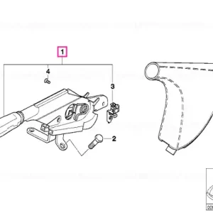 Bestseller Pârghie frână mână piele ALCANTARA - BMW
