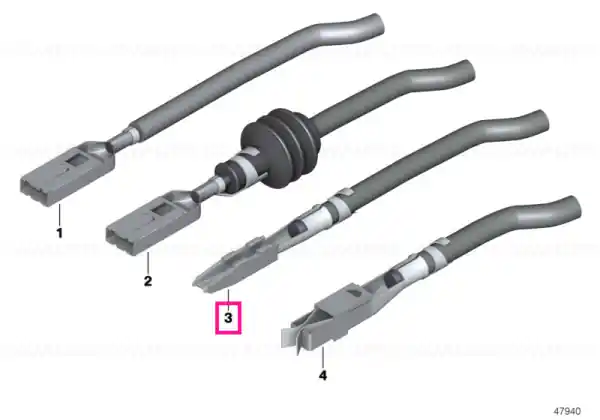Contact arc plat microcomutator cu cablu 0,5 MM² - BMW Cumpără online