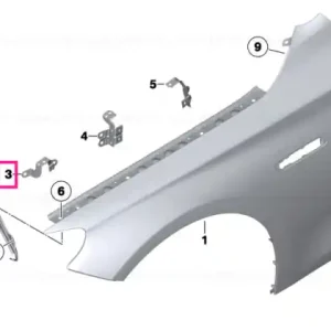 Chilipir Carcasă panou lateral, față stânga 2 - BMW