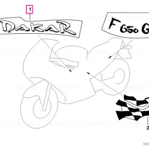 Cel mai bun preț Autocolant stânga DAKAR/WEISS - BMW Motorrad