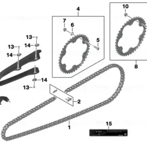 Reducere extra Set șină ghidaj lanț - BMW Motorrad
