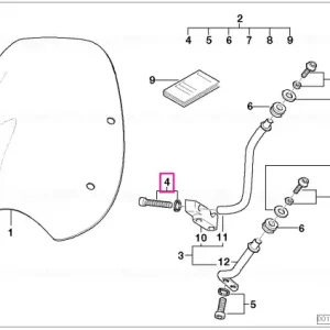 Set fitinguri deflector vânt M6X20 / B 6 - BMW Motorrad Preferatul clienților