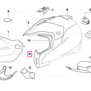 Lichidare de stoc Capac ventilație bărbie mic 53-56 - BMW Motorrad