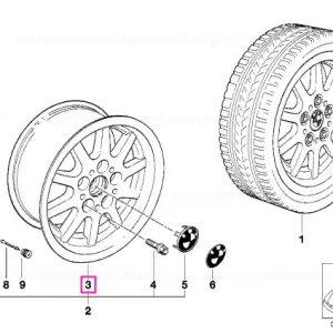 Calitate înaltă Jantă aliaj ușor 6JX15 ET:42 6JX15     ET:42 - BMW
