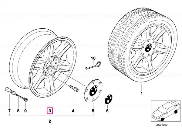 Reducere Jantă aliaj ușor 6JX15 ET:42 6JX15 ET:42 - BMW