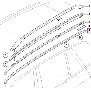 Calitate înaltă Ornament acoperiș dreapta - BMW