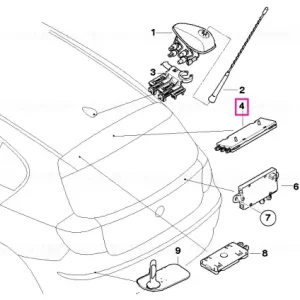 Retur gratuit Amplificator antenă Diversity - BMW