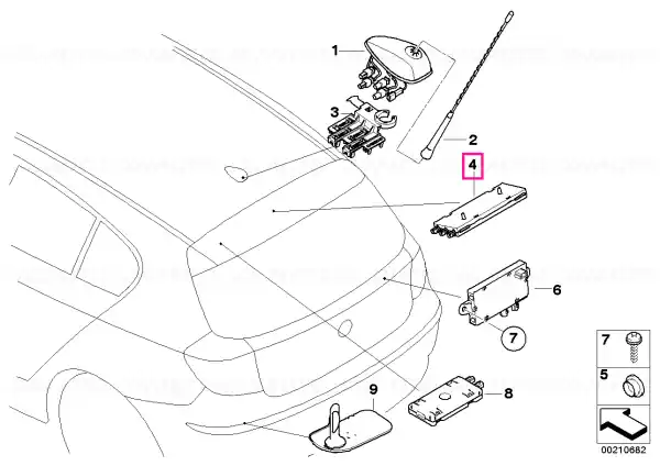 Retur gratuit Amplificator antenă Diversity - BMW