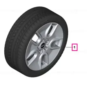 Roată completă de iarnă - Tunnel Spoke R125 (bright turned) cu anvelopa Bridgestone Blizzak LM-25 I RFT - 205/55R17 91H - Mini Countryman/Paceman R60/R61 Ofertă exclusivă