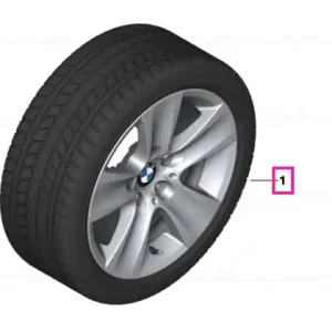 Roată completă de iarnă - Star Spoke 327 cu anvelopa Goodyear UG Performance 2 - 225/55R17 97H - BMW Seria 5 F10/F11 Retur ușor