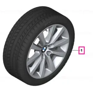 Roată completă de iarnă - V-Spoke 328 cu anvelopa Dunlop SP Winter Sport 3D ROF - 245/45R18 100V XL - BMW Seria 5/6 F10/F11/F12/F13/F06 Ofertă exclusivă