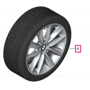 Cumpără online Roată completă de iarnă - V-Spoke 307 cu anvelopa Pirelli W210 Sottozero S2 r-f - 245/50R18 100H - BMW X3/X4 F25/F26