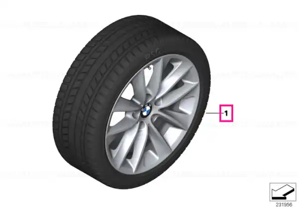 Cumpără online Roată completă de iarnă - V-Spoke 307 cu anvelopa Pirelli W210 Sottozero S2 r-f - 245/50R18 100H - BMW X3/X4 F25/F26