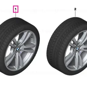 Ultima șansă Roată completă de iarnă - M V-Spoke 299M cu anvelopa Pirelli Scorpion Ice+Snow r-f - 275/40R20 106V XL - BMW X5M E70, X6M E71 - punte față