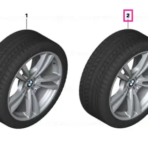 Roată completă de iarnă - M V-Spoke 299M cu anvelopa Pirelli Scorpion Ice+Snow r-f - 315/35R20 110V XL - BMW X5M E70, X6M E71 - punte spate Preț mic