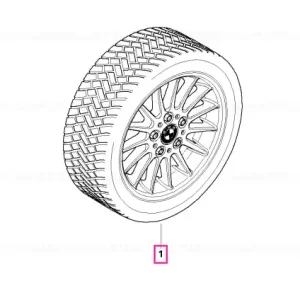 Roată completă aliaj iarnă 225/45R17 91H - BMW Retur gratuit