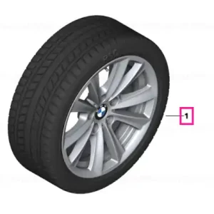 Roată completă de iarnă - V-Spoke 236 cu anvelopa Bridgestone Blizzak LM-32 RFT - 225/55R17 97H - BMW Seria 5/6 F10/F11/F12/F13/F06 Nu rata