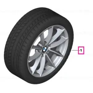 Reducere de preț Roată completă de iarnă - V-Spoke 304 cu anvelopa Pirelli W210 Sottozero S2 - 205/65R17 96H - BMW X3/X4 F25/F26