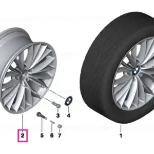 Cumpără online Jantă aliaj ușor 8 1/2JX18 ET:37 - BMW