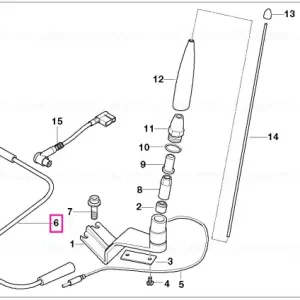Cablu antenă față - BMW Motorrad Retur ușor