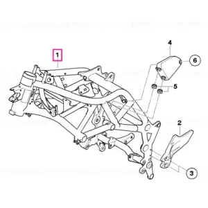 Ofertă de sezon Cadru față fără VIN BLACK - BMW Motorrad