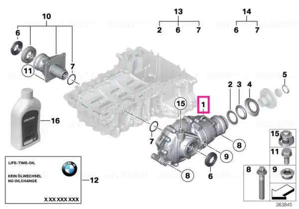 Diferențial față schimbabil I=41:11=3,73 - BMW Reducere extra