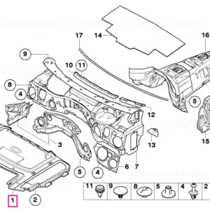 Cumpără online Capotă motor izolație zgomot, LCI - BMW