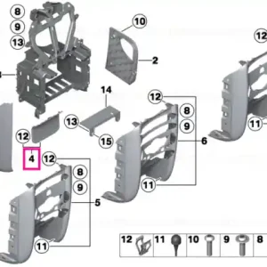 Capac incalzitor consola centru jos - BMW - Mini Reducere specială