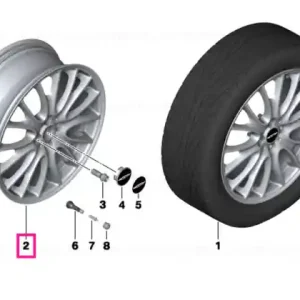 Janta aliaj 7X18 ET:52 negru - BMW - Mini Expediere rapidă