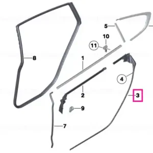 Capac canal exterior usa spate dreapta - BMW Bestseller