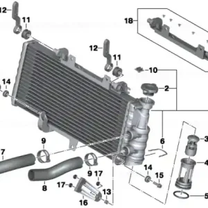 Plată sigură Suport radiator inferior stanga - BMW Motorrad