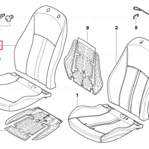 Capac spatar piele stanga BEIGE - BMW Popular