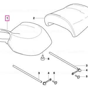 Transport gratuit Scaun aluminiu/negru față - BMW Motorrad