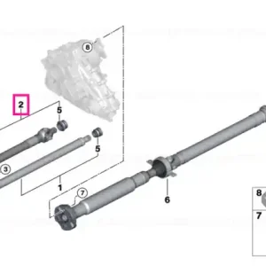 Ansamblu arbore antrenare față L=705MM - BMW Cel mai vândut