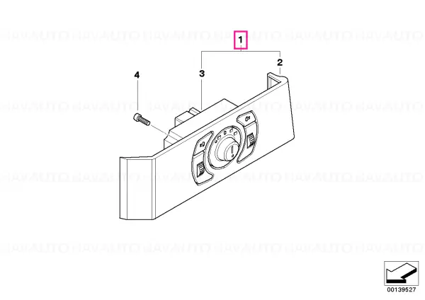 Reducere specială Element control lumină BASALTGRAU - BMW