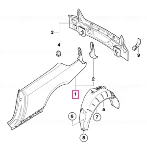 Vezi acum Panou lateral spate dreapta - BMW