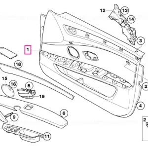 Tapiterie usa piele fata dreapta BEIGE - BMW Ieftin