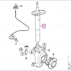Reducere Montant suspensie fata dreapta - BMW