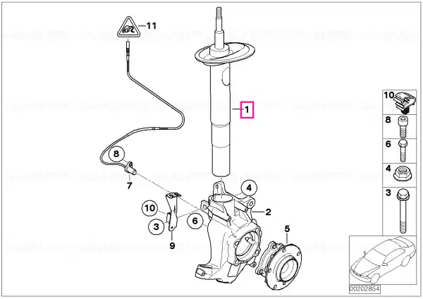 Reducere Montant suspensie fata dreapta - BMW