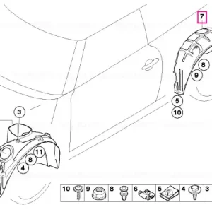 Plată sigură Capac camera roata spate dreapta - BMW - Mini