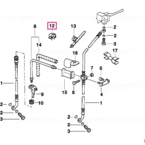 Transport gratuit Suport tub D=12,8MM - BMW Motorrad